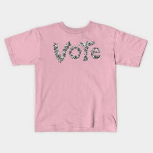 Vote (Black and White) Kids T-Shirt